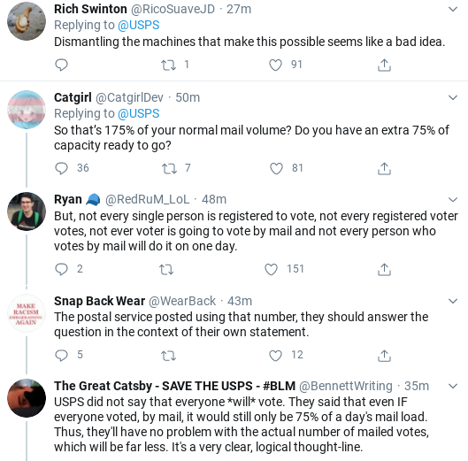 Screenshot-2020-08-21-at-11.07.25-AM Official Postal Service Twitter Account Goes Rogue With Defiant Message Donald Trump Election 2020 Politics Social Media Top Stories 