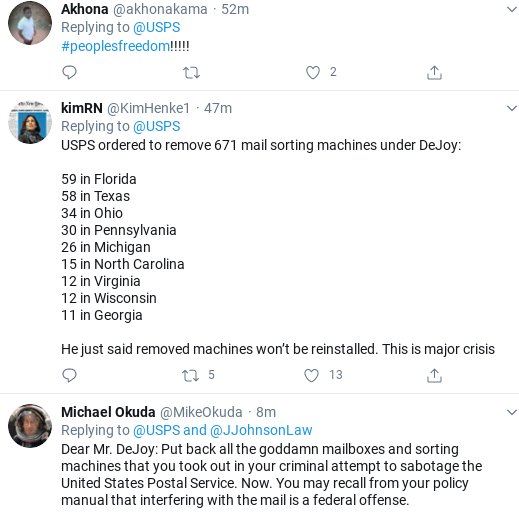 Screenshot-2020-08-21-at-11.08.09-AM Official Postal Service Twitter Account Goes Rogue With Defiant Message Donald Trump Election 2020 Politics Social Media Top Stories 