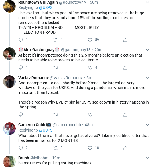 Screenshot-2020-08-21-at-11.08.29-AM Official Postal Service Twitter Account Goes Rogue With Defiant Message Donald Trump Election 2020 Politics Social Media Top Stories 