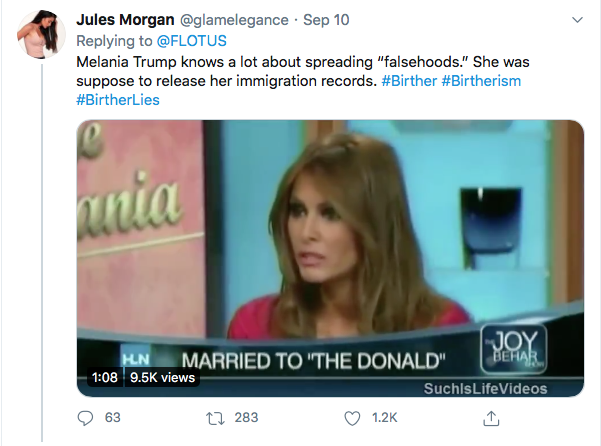 Screen-Shot-2020-09-12-at-11.24.09-AM Melania Trump Tweets Call For 'Truth' & Gets Humiliated In Seconds Donald Trump Election 2020 Featured Politics Top Stories Twitter 
