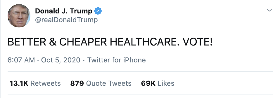 Screen-Shot-2020-10-05-at-7.33.42-AM Trump Suffers 16-Tweet ALL CAPS Morning Mental Breakdown From Hospital Coronavirus Featured National Security Politics Top Stories 