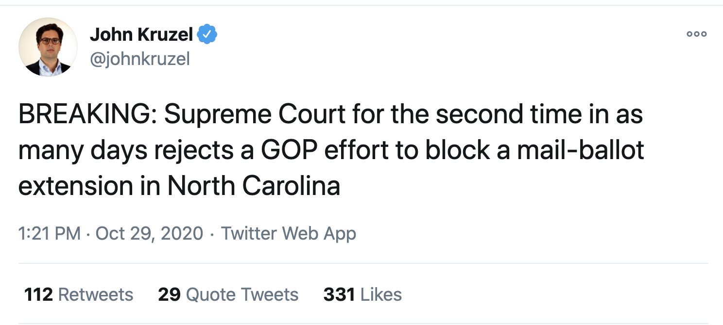 Screen-Shot-2020-10-29-at-1.54.23-PM Supreme Court Betrays Trump Again With Thursday  Mail Ballot Extension Featured Politics Top Stories 