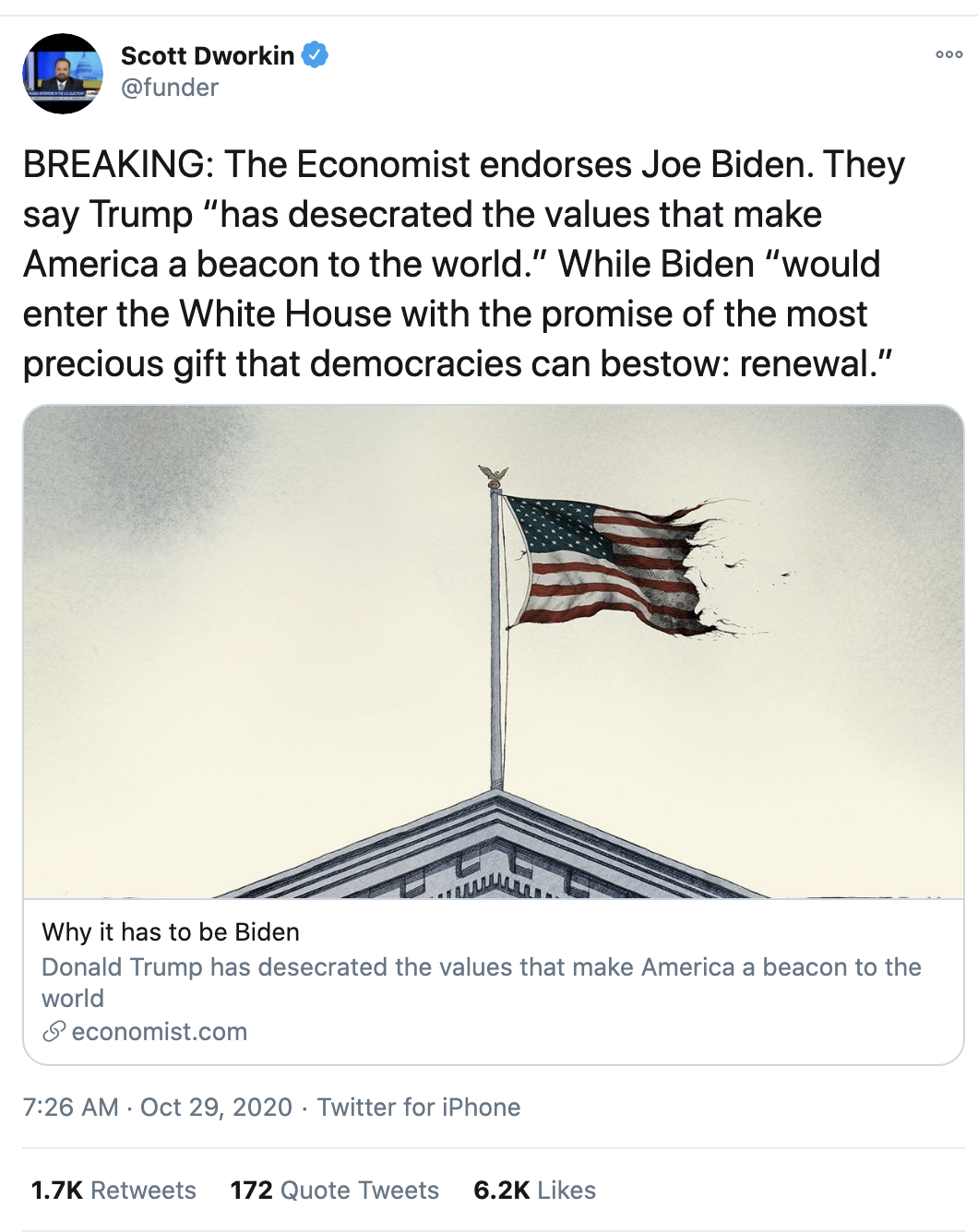 Screen-Shot-2020-10-29-at-8.38.04-AM 'The Economist' Makes Election-Influencing 2020 Endorsement Economy Featured Natural Disaster Politics Top Stories 