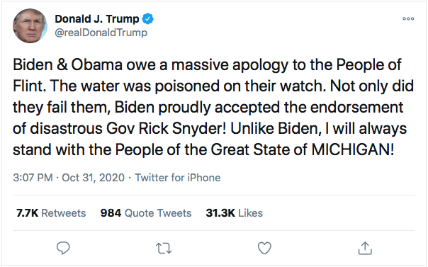 Screen-Shot-2020-10-31-at-3.31.45-PM Trump Snarls At Obama During 5-Tweet Afternoon Meltdown Donald Trump Election 2020 Featured Politics Top Stories 