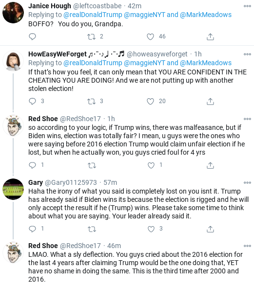 Screenshot-2020-10-19-at-2.41.52-PM Trump Singles Out NY Times Reporter During Unhinged Afternoon Attack Donald Trump Election 2020 Politics Social Media Top Stories 