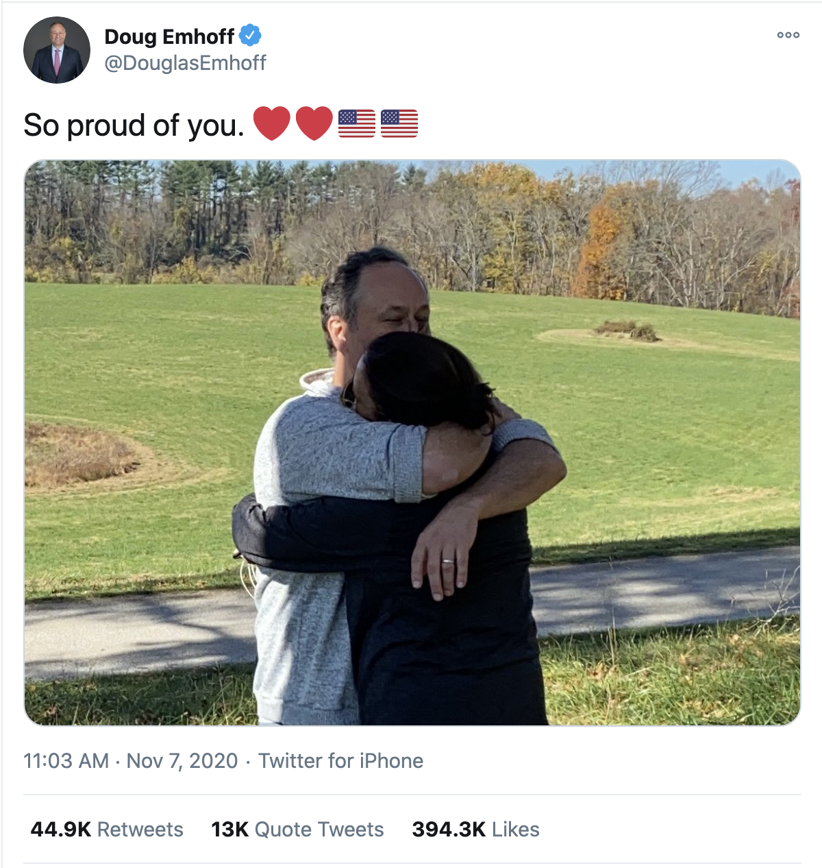 Screen-Shot-2020-11-07-at-2.26.46-PM Kamala Harris's Husband Tweets Tear Jerking Congratulations Election 2020 Featured History Top Stories 