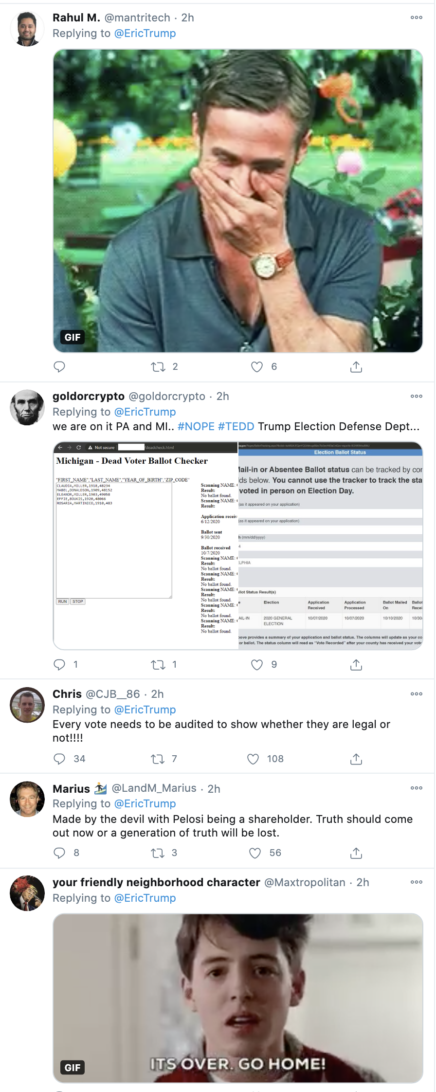 Screen-Shot-2020-11-08-at-9.09.36-AM Eric & Don Jr Live Tweet Their Weekend Mental Breakdowns Corruption Election 2020 Featured Top Stories 
