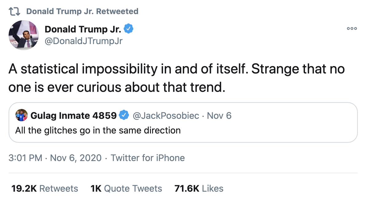 Screen-Shot-2020-11-08-at-9.25.38-AM Eric & Don Jr Live Tweet Their Weekend Mental Breakdowns Corruption Election 2020 Featured Top Stories 