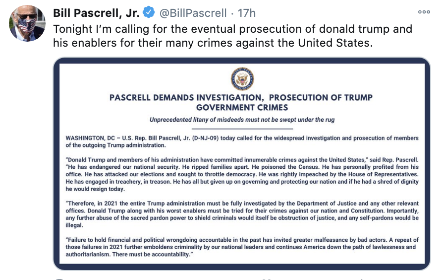 Screen-Shot-2020-11-18-at-1.15.07-PM Post-Presidency Prosecution Of Trump Demanded By Congressman Corruption Crime Featured Politics Top Stories 