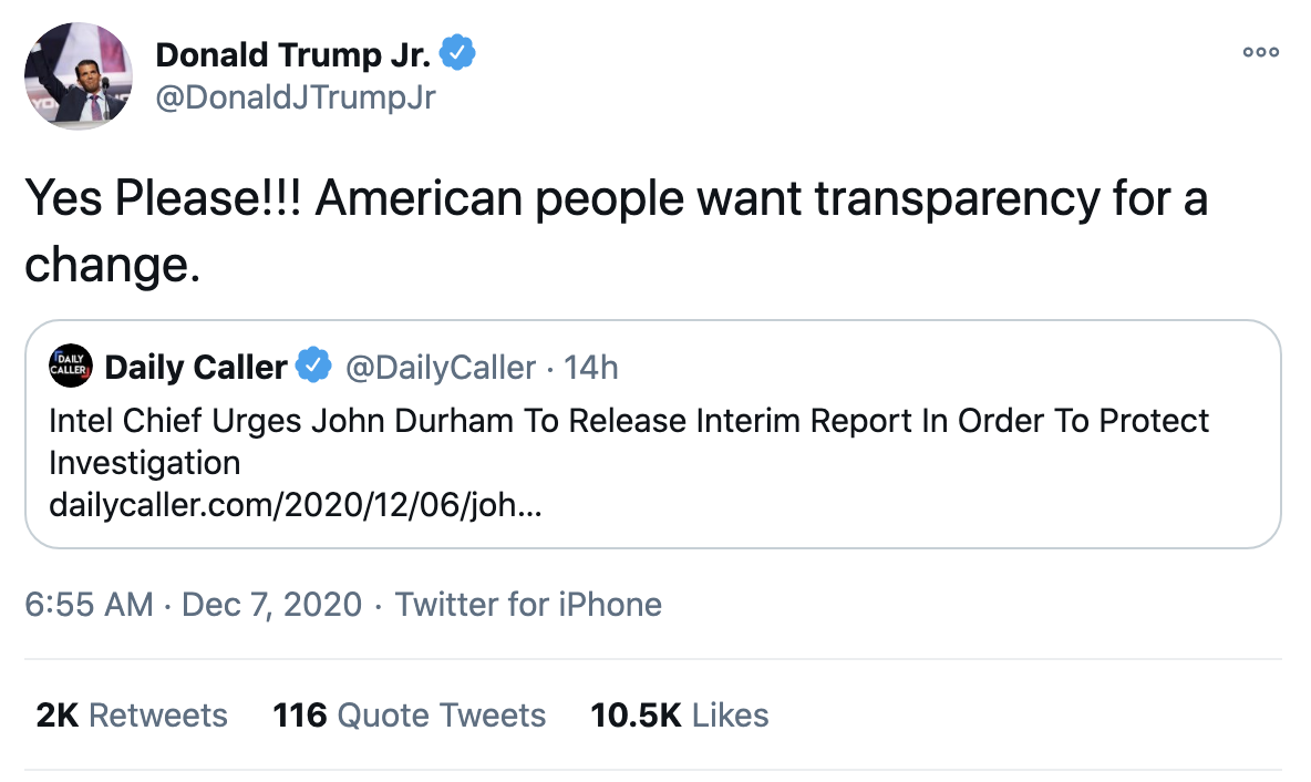 Screen-Shot-2020-12-07-at-8.35.58-AM Donald Trump Jr Is Publicly Unraveling In Front Of America Domestic Policy Donald Trump Featured Politics Top Stories 