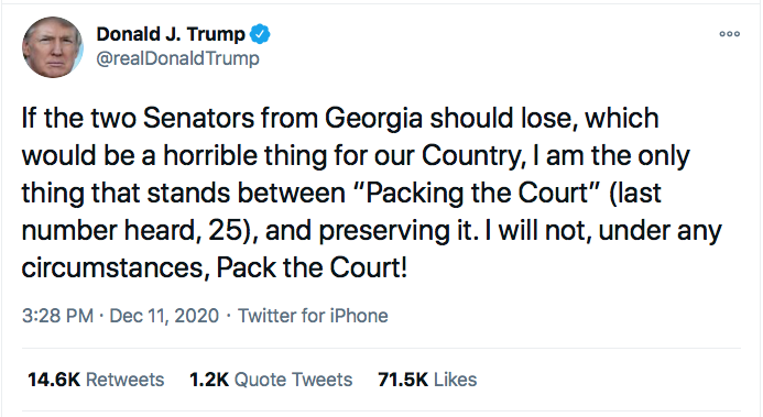 Screen-Shot-2020-12-11-at-4.43.41-PM Trump Tweet Directly To SCOTUS During Friday Afternoon Tantrum Conspiracy Theory Donald Trump Election 2020 Featured Politics Top Stories Twitter 