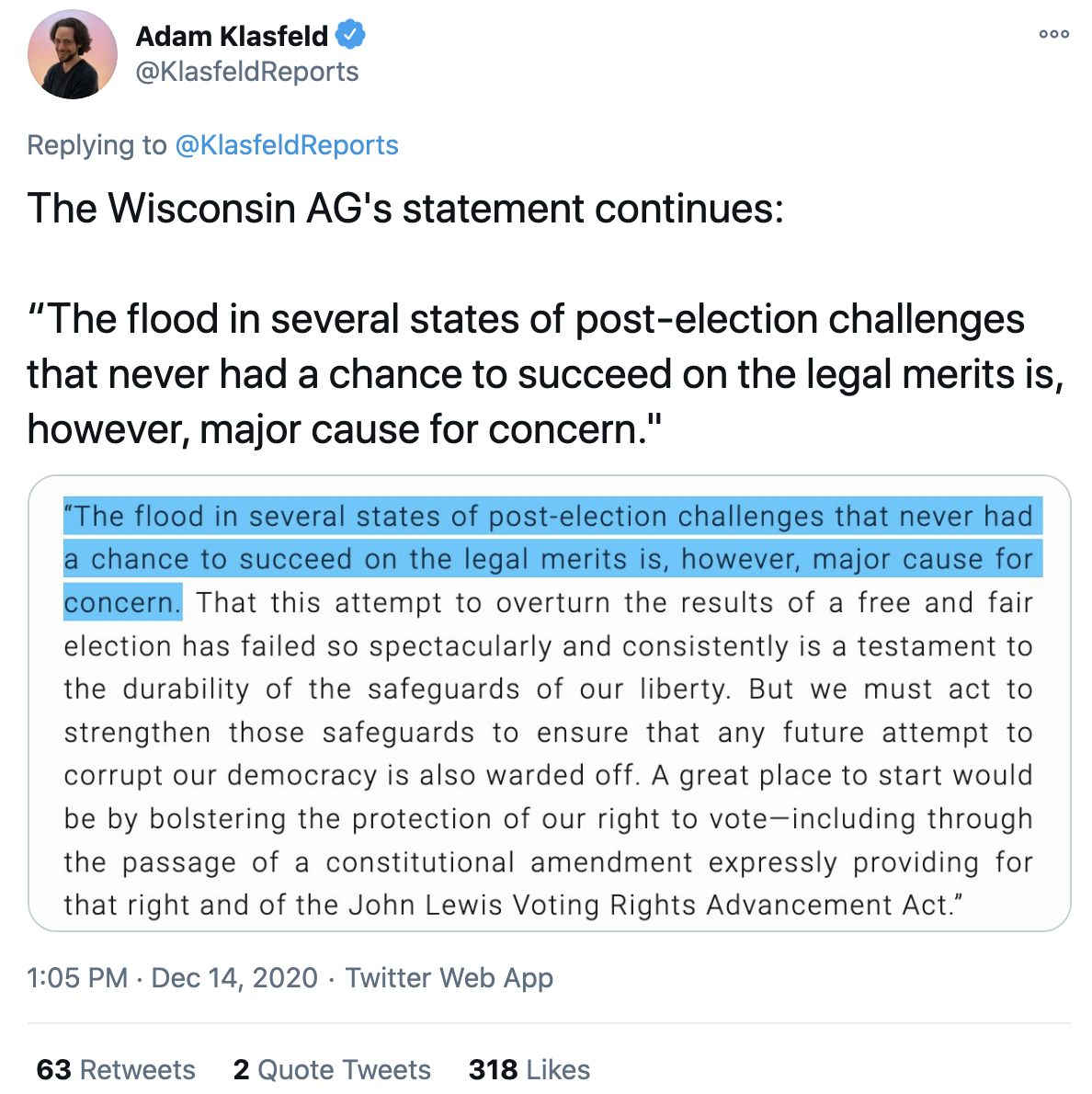 Screen-Shot-2020-12-14-at-2.45.40-PM Wisconsin AG Trolls Trump Over Treasonous Attempt To Steal Election Corruption Domestic Policy Featured Politics Top Stories 
