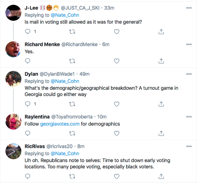Screen-Shot-2020-12-15-at-10.07.18-AM Record Breaking Georgia Early Voting Totals Have Democrats Cheering Donald Trump Election 2020 Featured Politics Top Stories Twitter 
