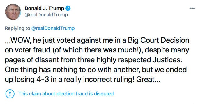 Screen-Shot-2020-12-21-at-7.00.29-PM Trump Rage Attacks Supreme Court Judge During Monday Night Meltdown Conspiracy Theory Donald Trump Election 2020 Featured Politics Top Stories Twitter 