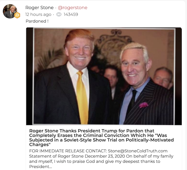 Screen-Shot-2020-12-28-at-11.35.07-AM Trump Meet With Disgraced Roger Stone As COVID Surges Corruption Crime Featured Politics Top Stories 