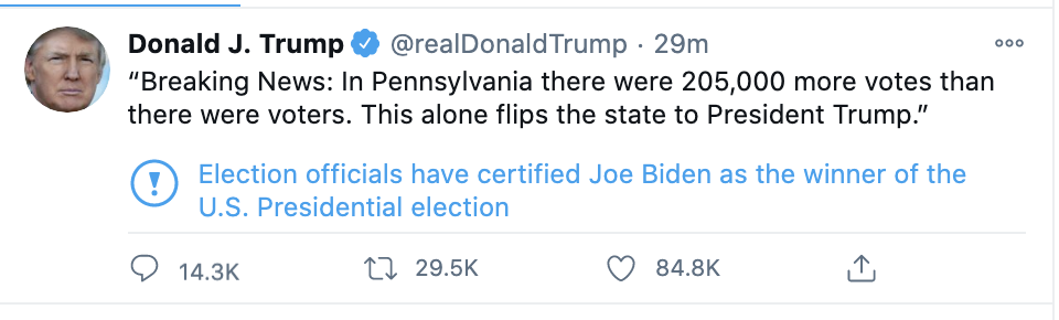 Screen-Shot-2020-12-28-at-3.30.13-PM Trump Announces Pennsylvania Victory During Deranged Meltdown Corruption Crime Featured Politics Top Stories 