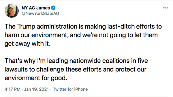 Screen-Shot-2021-01-19-at-7.05.37-PM Letitia James Sends Warning To Trump Over Last Minute Sabotage Donald Trump Environment Featured Politics Top Stories Twitter 