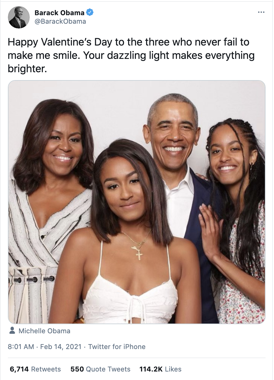 Screen-Shot-2021-02-14-at-8.47.46-AM Barack Issues Tear-Jerking Valentines Day Message Of Love To Michelle Featured Feminism Politics Top Stories Women's Rights 