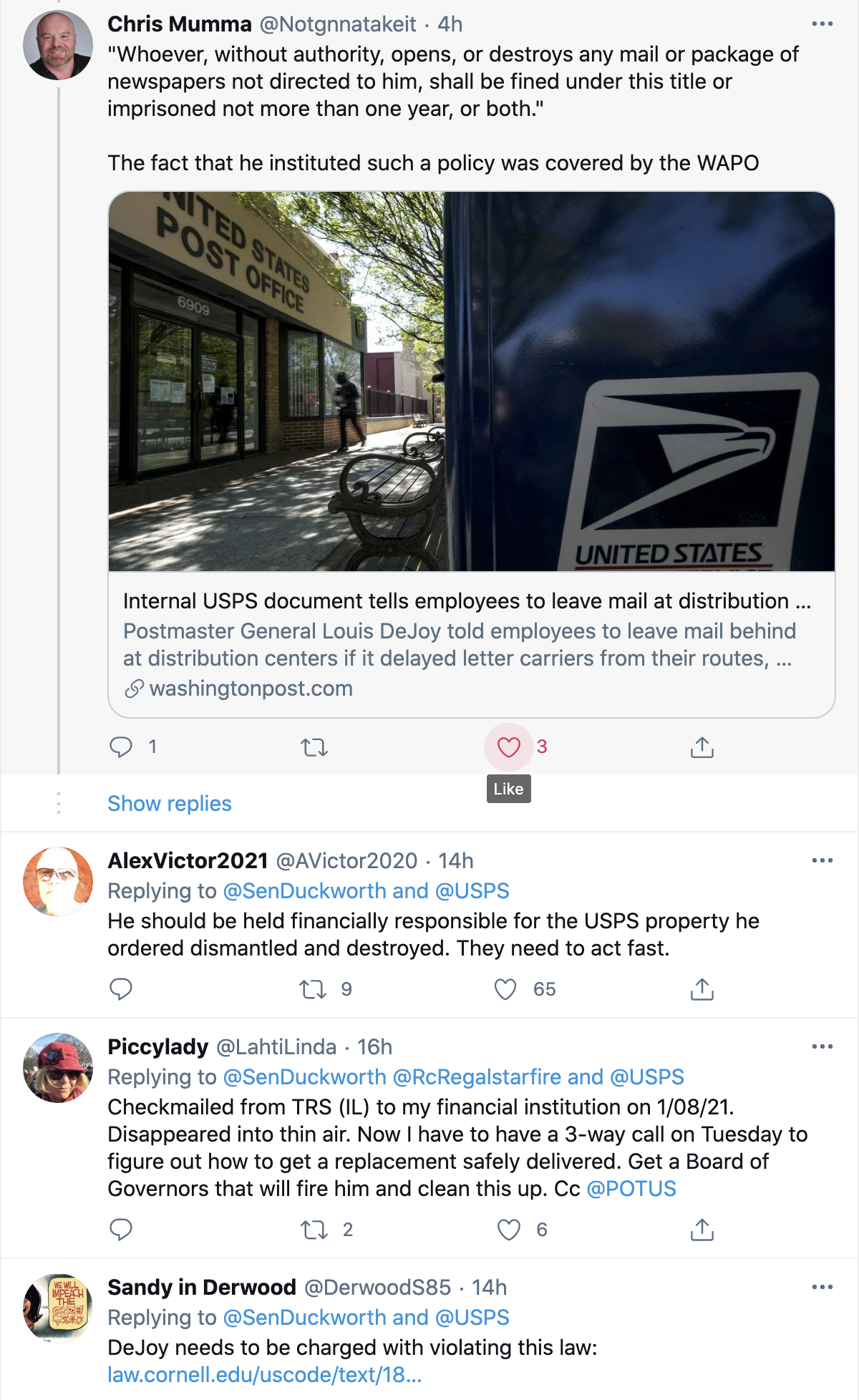 Screen-Shot-2021-02-15-at-8.18.23-AM Termination Of Entire US Postal Service Board To Oust Dejoy Demanded By Senator Corruption Donald Trump Featured Politics Top Stories 