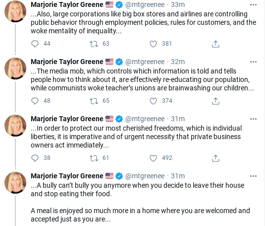 Screenshot-2021-02-07-at-4.20.40-PM Qanon Kook Marjorie Greene Spazzes Out During Sunday Twitter Tirade Politics Social Media Top Stories 