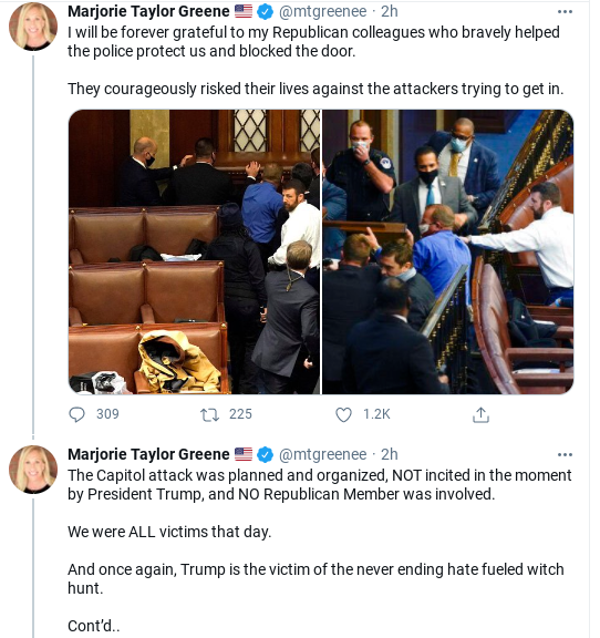 Screenshot-2021-02-09-at-10.45.12-AM Marjorie Greene Snaps & Has Impeachment Morning Mental Collapse Donald Trump Politics Social Media Top Stories 