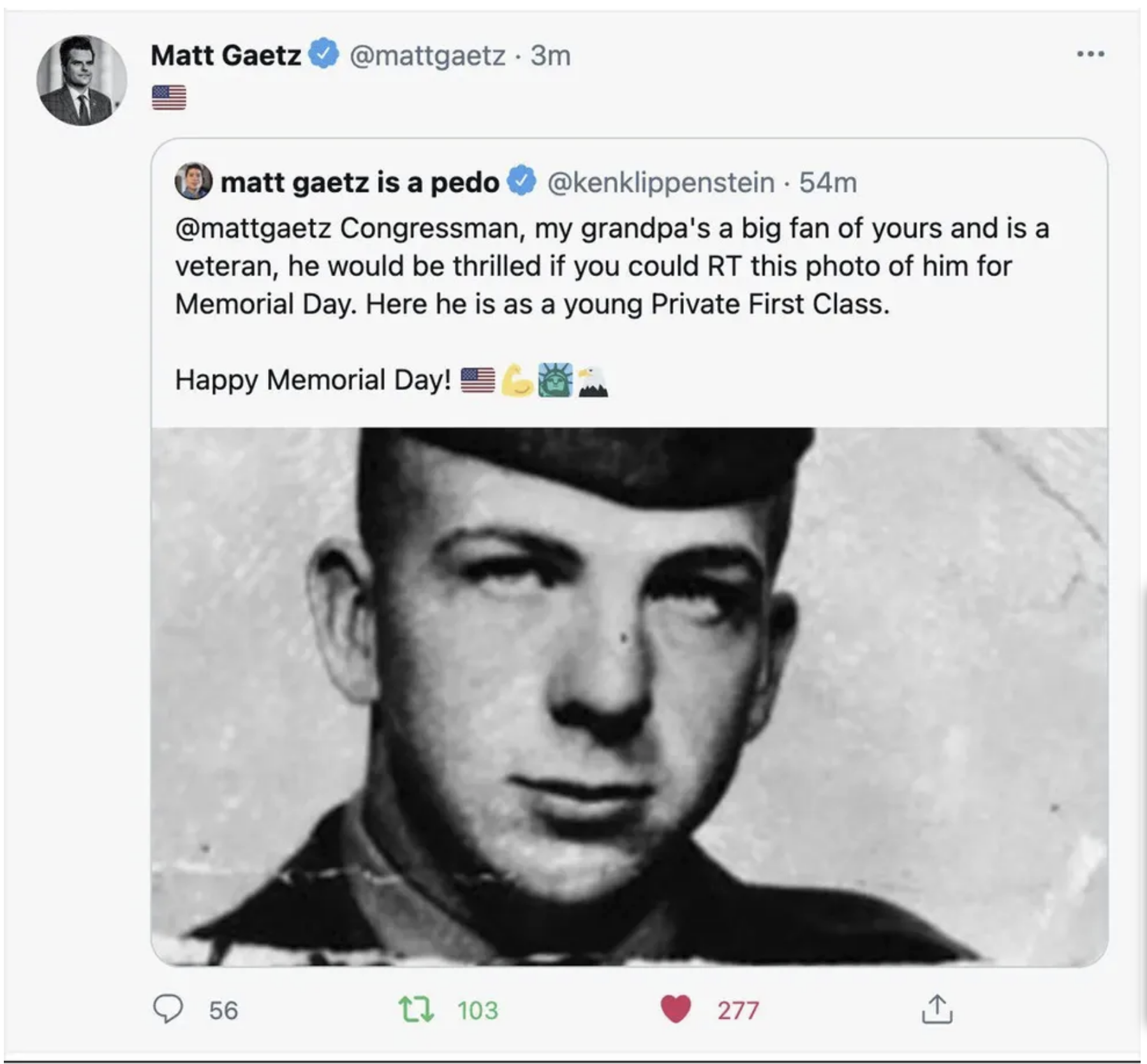 Screen-Shot-2021-06-01-at-2.23.20-PM Matt Gaetz Suffers Widespread Public Humiliation (Again) Featured Media Politics Social Media Top Stories 