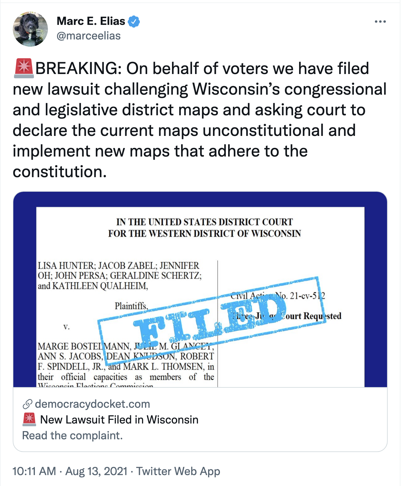 Screen-Shot-2021-08-13-at-11.08.46-AM Republicans Hit With Federal Legal Move To Stop Gerrymandering Corruption Domestic Policy Featured Politics Top Stories 