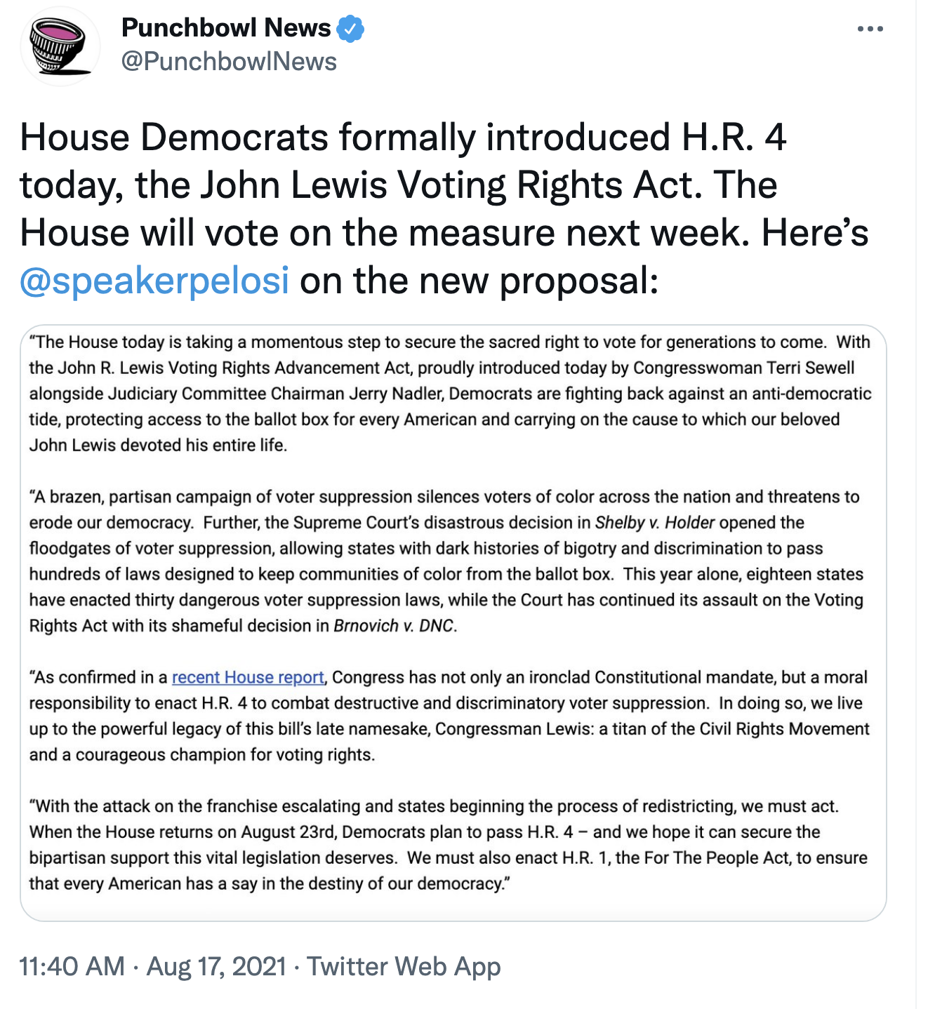 Screen-Shot-2021-08-17-at-11.44.33-AM Pelosi & Her Crew Announce Immediate Move To Protect Voting Rights Corruption Domestic Policy Featured Politics Top Stories 