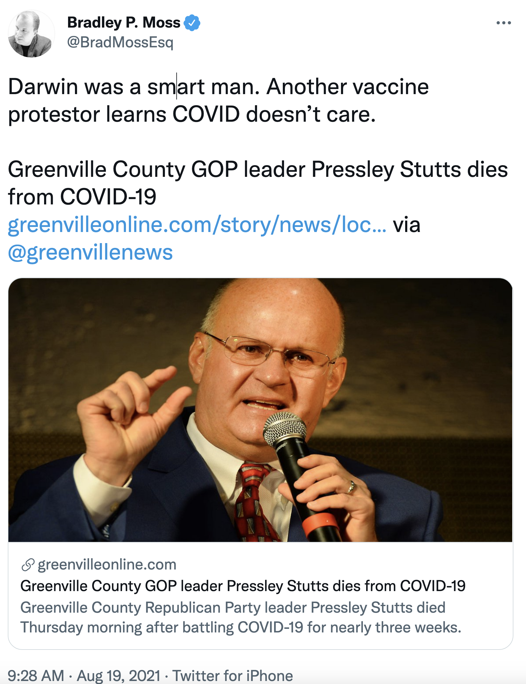 Screen-Shot-2021-08-19-at-1.06.29-PM SC GOP Leader Dies Of COVID After Vehement Anti-Mask Stance Coronavirus Donald Trump Featured Politics Top Stories 