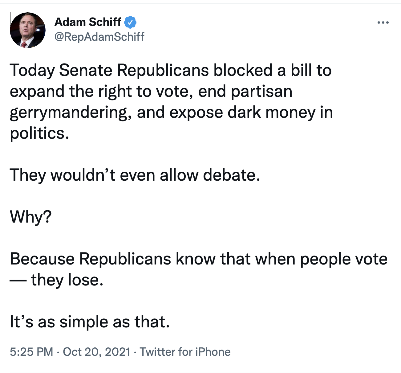 Screen-Shot-2021-10-21-at-8.41.25-AM Adam Schiff Condemns GOP Traitors For Letting Democracy Die Civil Rights Corruption Featured Politics Top Stories 