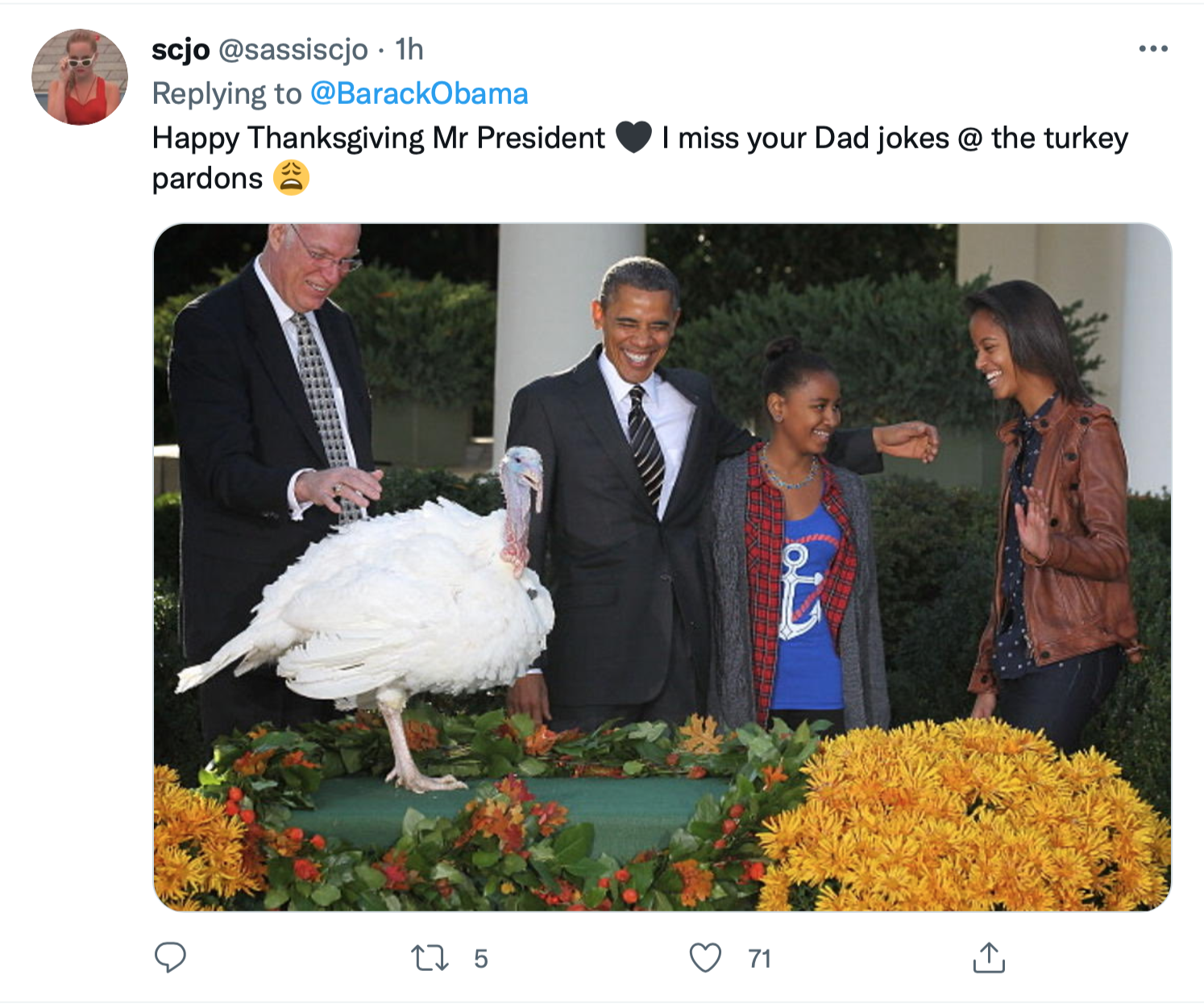 Screen-Shot-2021-11-25-at-11.40.48-AM Obama Issues Thanksgiving Message Of Unity To Red  & Blue America Featured Michelle Obama Politics Social Media Top Stories Twitter 