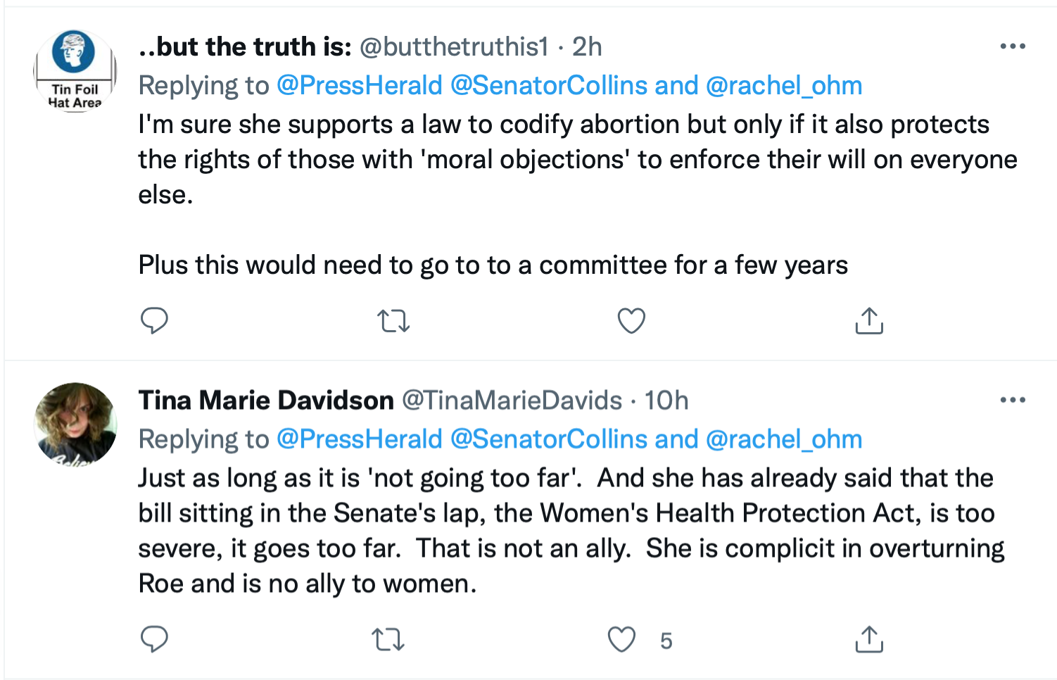 Screen-Shot-2021-12-02-at-10.17.39-AM Susan Collins To Support Codifying Roe V. Wade After SCOTUS Hearing Donald Trump Featured Politics Top Stories Twitter 