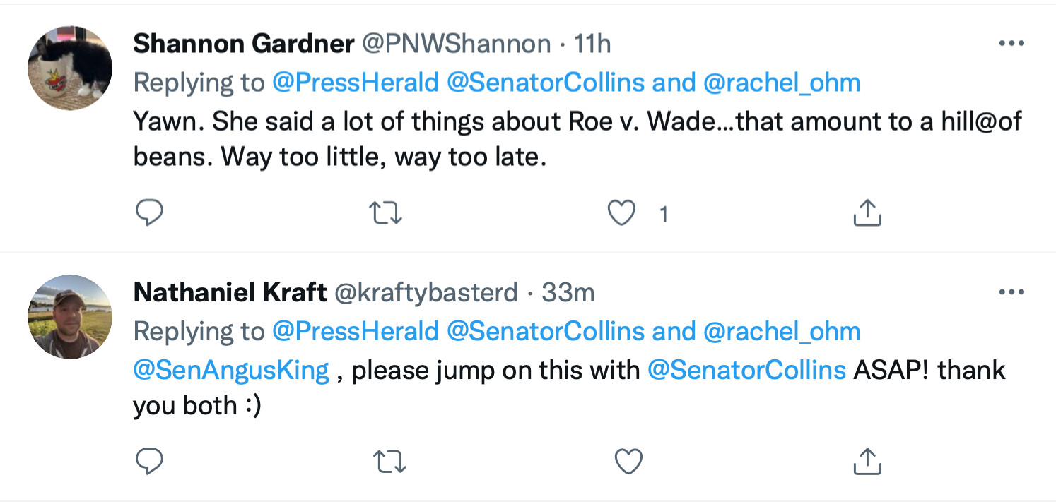Screen-Shot-2021-12-02-at-10.18.04-AM Susan Collins To Support Codifying Roe V. Wade After SCOTUS Hearing Donald Trump Featured Politics Top Stories Twitter 