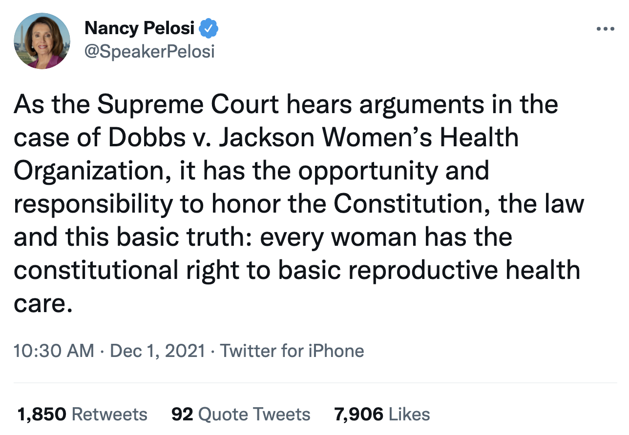 Screen-Shot-2021-12-02-at-9.51.53-AM Nancy Pelosi Rallies America To Stand Up For Abortion Rights Corruption Featured Politics Supreme Court Top Stories 