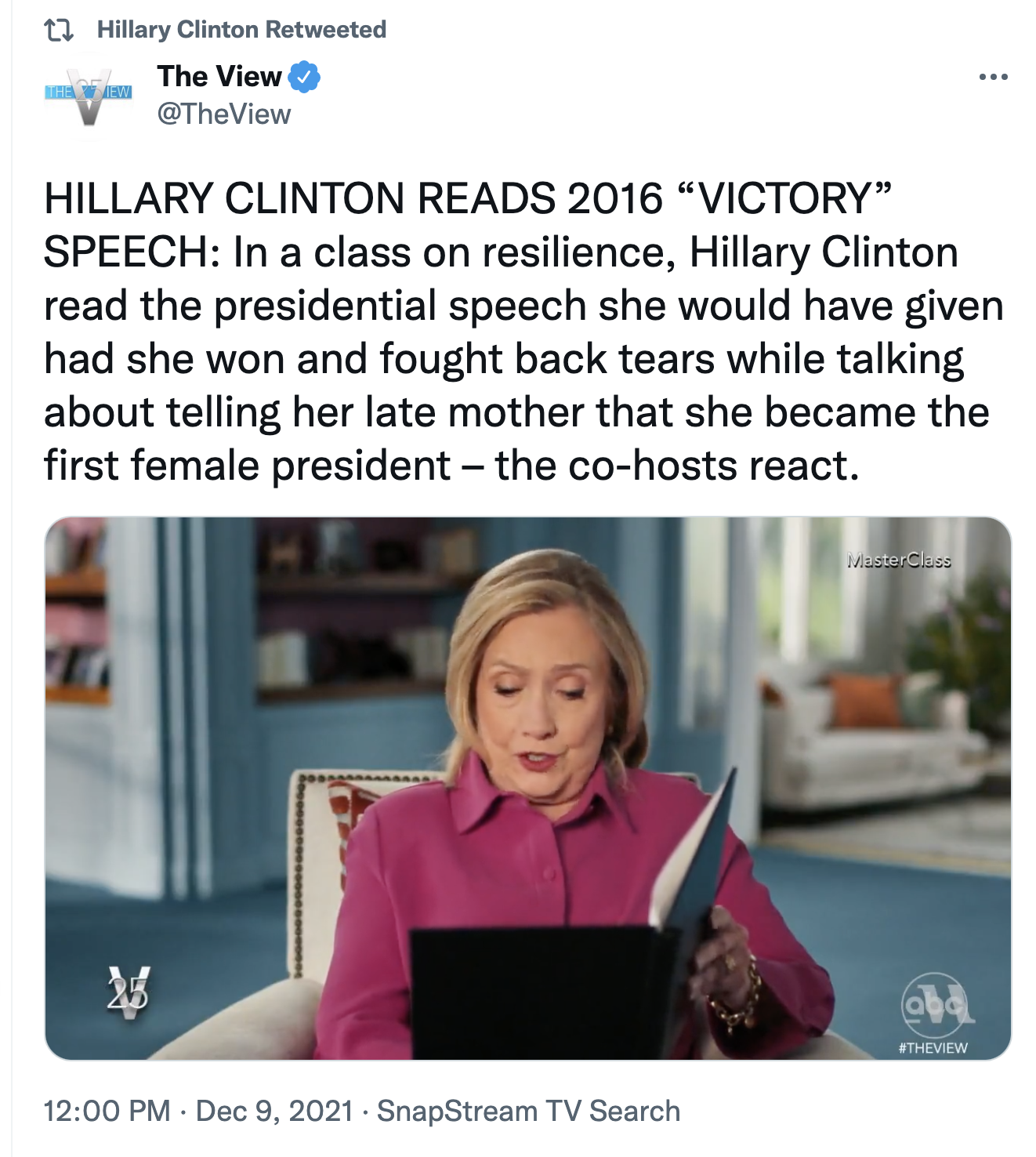 Screen-Shot-2021-12-14-at-11.39.38-AM Hillary Clinton Rallies Democrats To Stand Up & Save Democracy Corruption Donald Trump Featured Politics Top Stories 