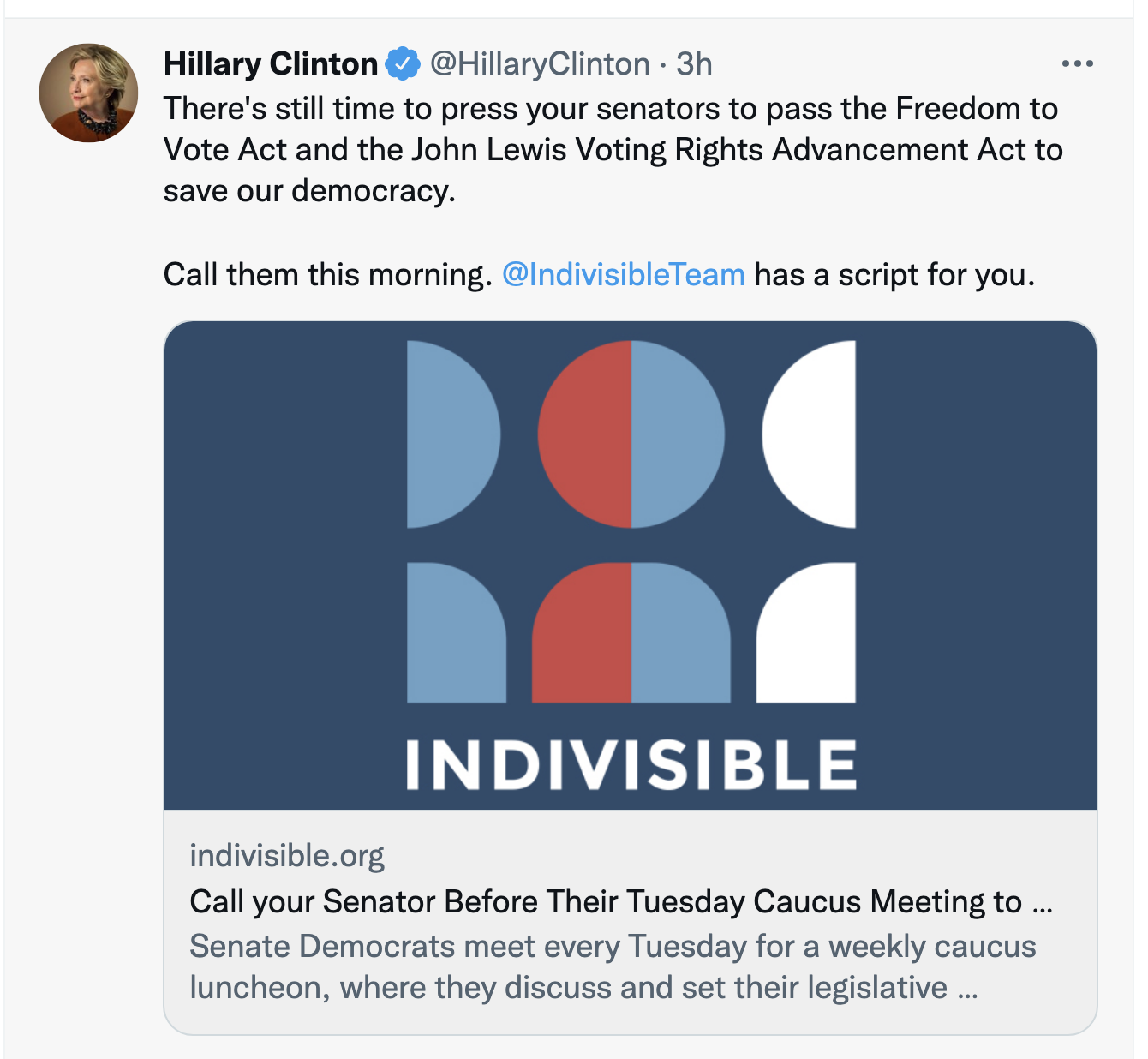 Screen-Shot-2021-12-14-at-12.11.38-PM Hillary Clinton Rallies Democrats To Stand Up & Save Democracy Corruption Donald Trump Featured Politics Top Stories 