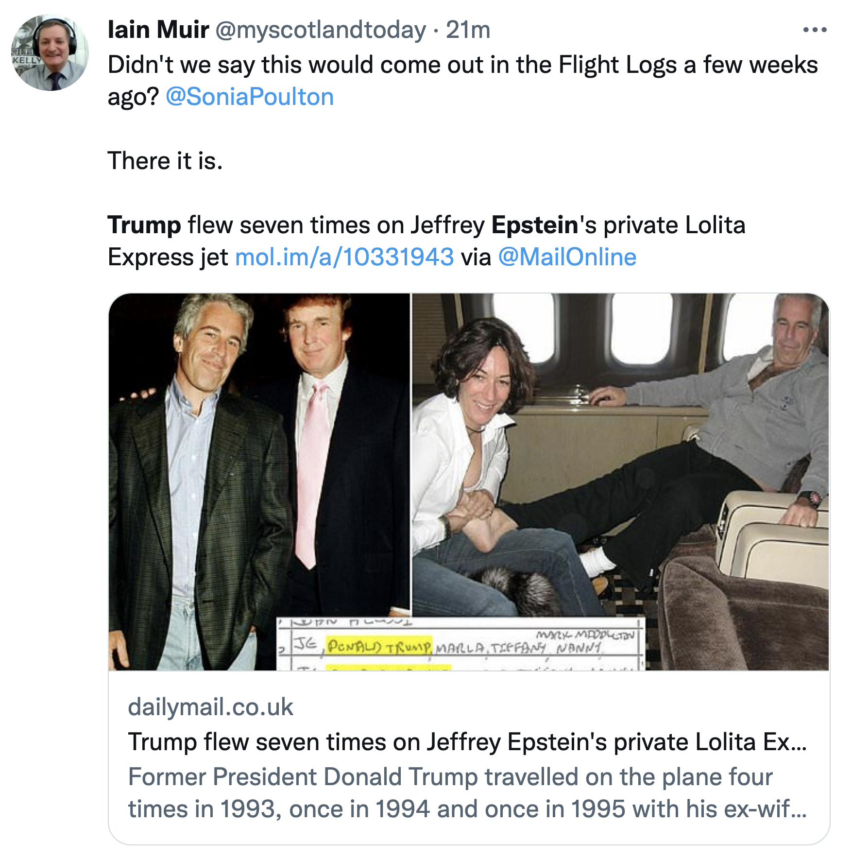 Screen-Shot-2021-12-21-at-4.22.16-PM Uncovered Flight Logs Allege Trump Flew With Epstein Many Times Corruption Donald Trump Featured Politics Top Stories 