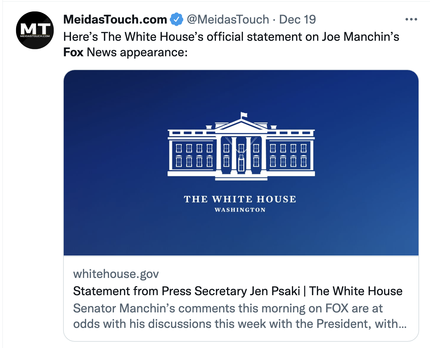 Screen-Shot-2021-12-22-at-2.03.53-PM Jen Psaki Owns Fox Reporter Over Joe Manchin Gotcha Question Domestic Policy Featured Joe Biden Politics Top Stories 