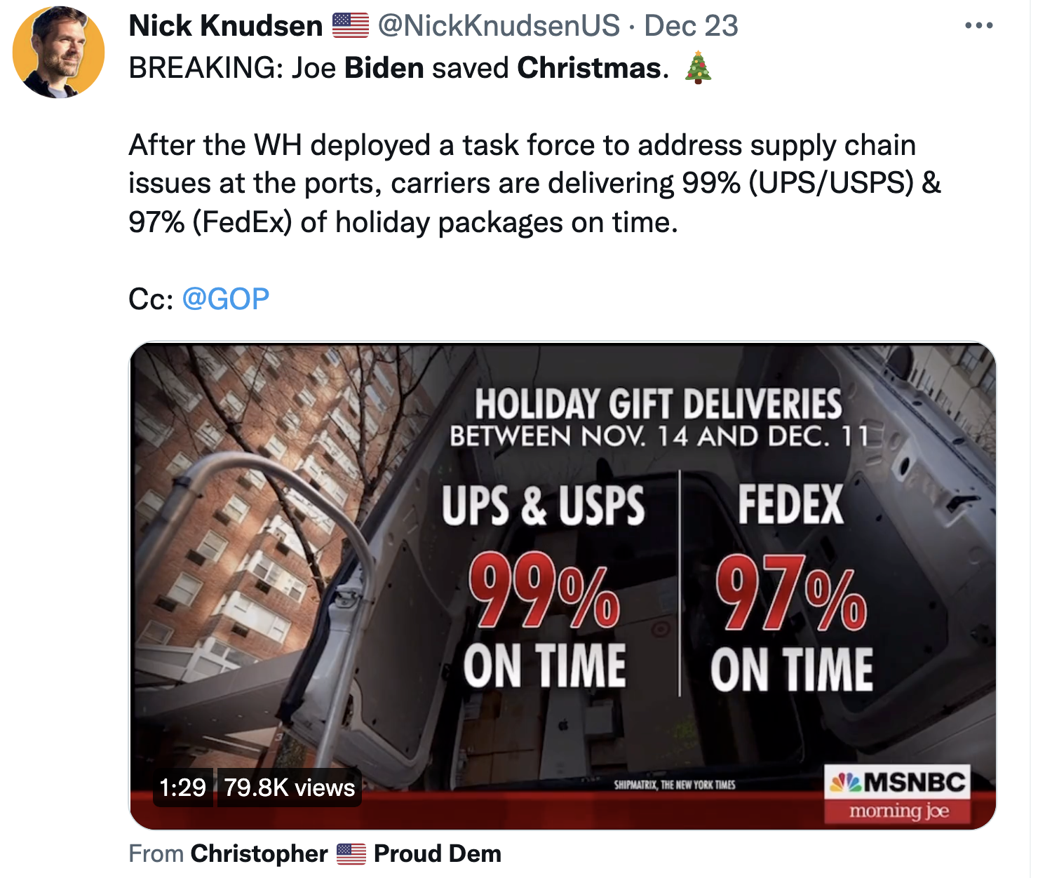 Screen-Shot-2021-12-24-at-9.49.36-AM Biden Officially Saved Christmas As Supply Chain Fills Store Shelves Domestic Policy Economy Featured Politics Top Stories 