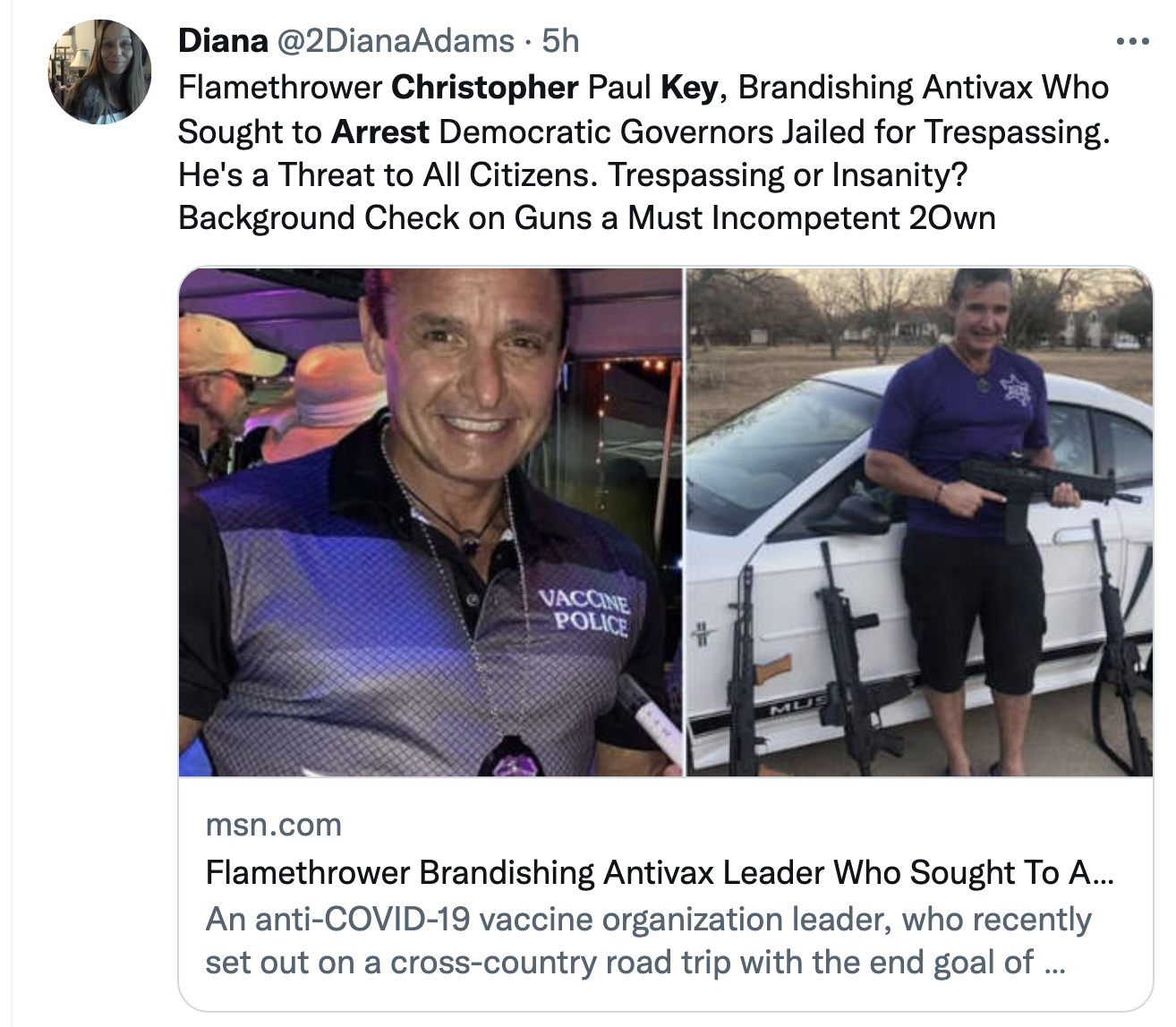 Screen-Shot-2022-01-05-at-1.09.16-PM 'Vaccine Policeman' Jailed During National Tour Harassing COVID Victims Conspiracy Theory Coronavirus Featured Politics Top Stories 