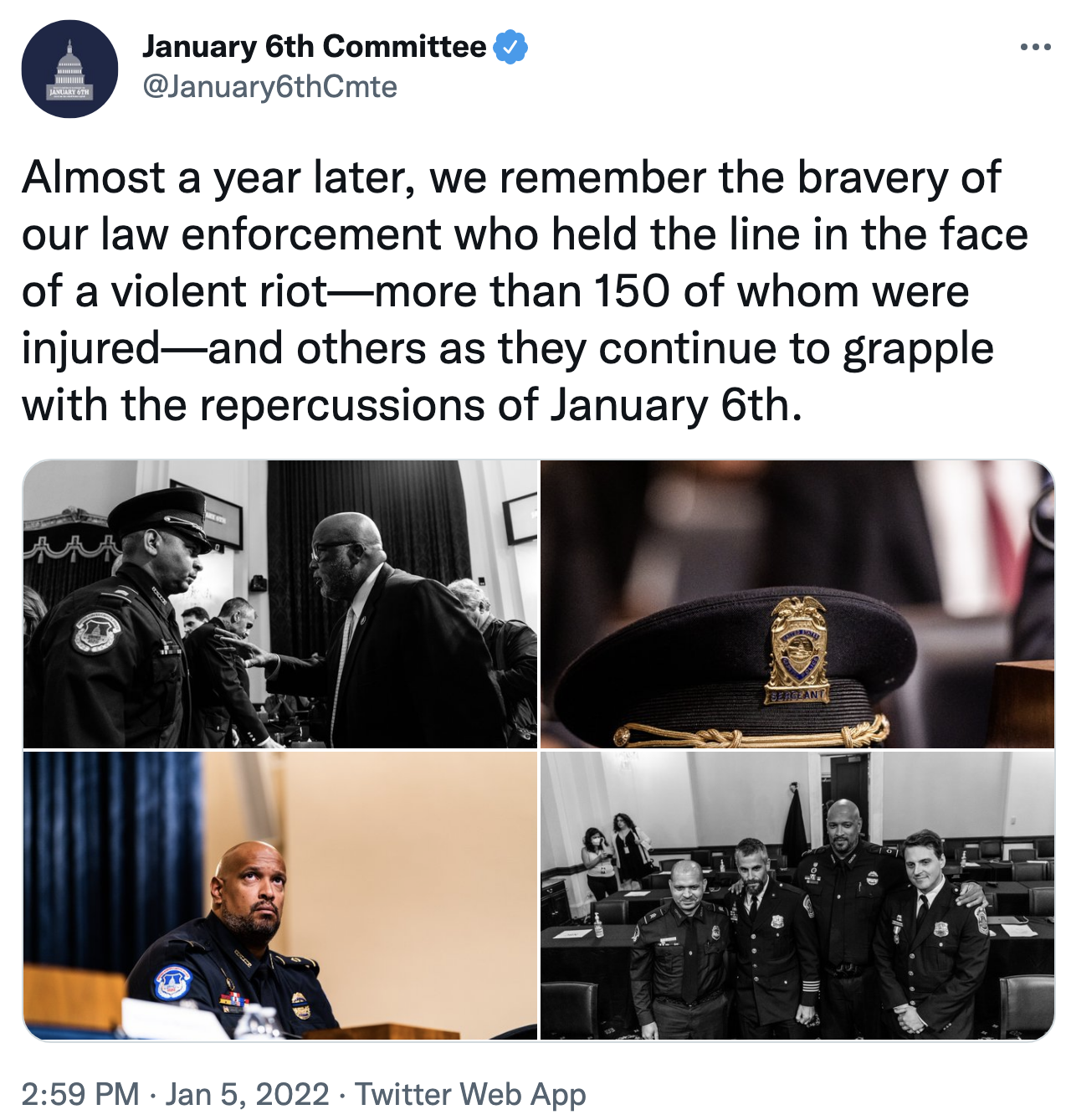 Screen-Shot-2022-01-05-at-3.05.31-PM Jan. 6 Committee Honors DC Officers With Wednesday Twitter Tribute Donald Trump Featured Politics Terrorism Top Stories 
