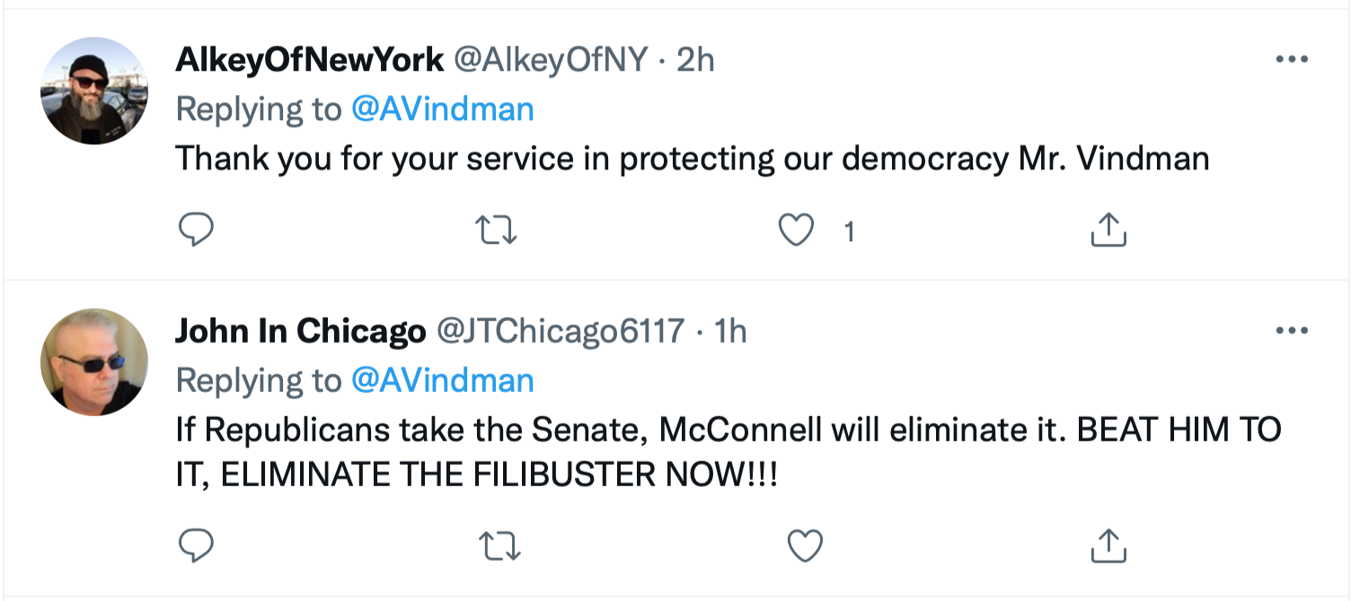 Screen-Shot-2022-01-11-at-10.27.48-AM Alexander Vindman Demands Exemption Of Filibuster To Save America Domestic Policy Featured Politics Top Stories Twitter Videos 