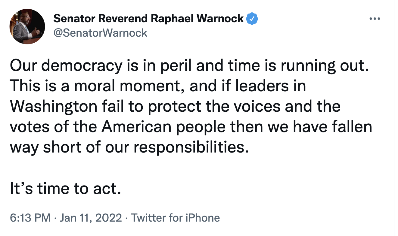 Screen-Shot-2022-01-12-at-9.22.19-AM Rafael Warnock Passionately Begs America To Save Democracy From GOP Donald Trump Featured Politics Terrorism Top Stories 
