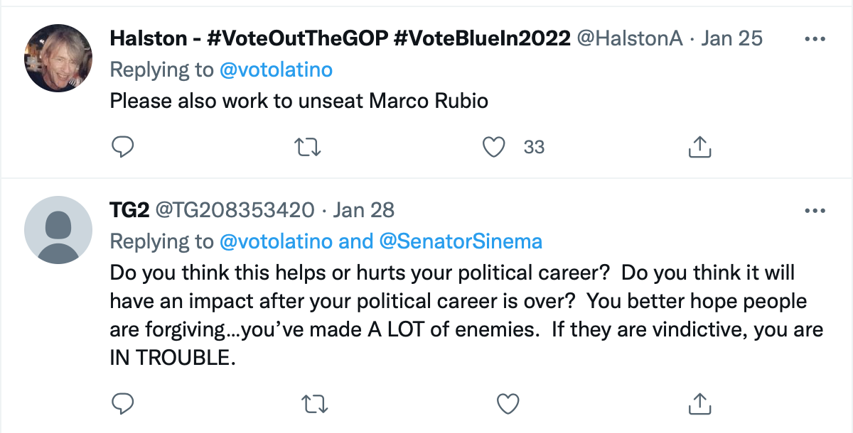 Screen-Shot-2022-01-29-at-9.41.41-AM Kyrsten Sinema Gets Abandoned By Latino Voters In Arizona Featured Politics Top Stories Twitter 