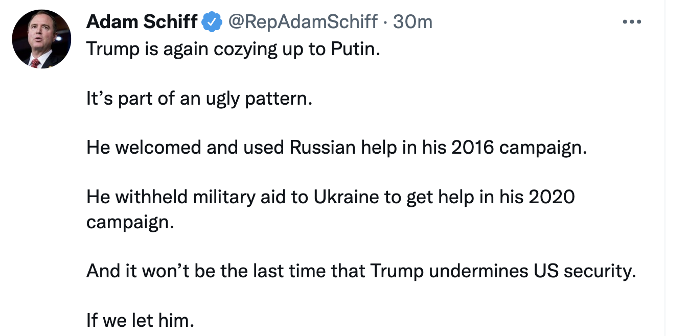 Screen-Shot-2022-02-23-at-12.28.06-PM Adam Schiff Taunts Trump For Loving Putin More Than America Corruption Donald Trump Featured Politics Top Stories 
