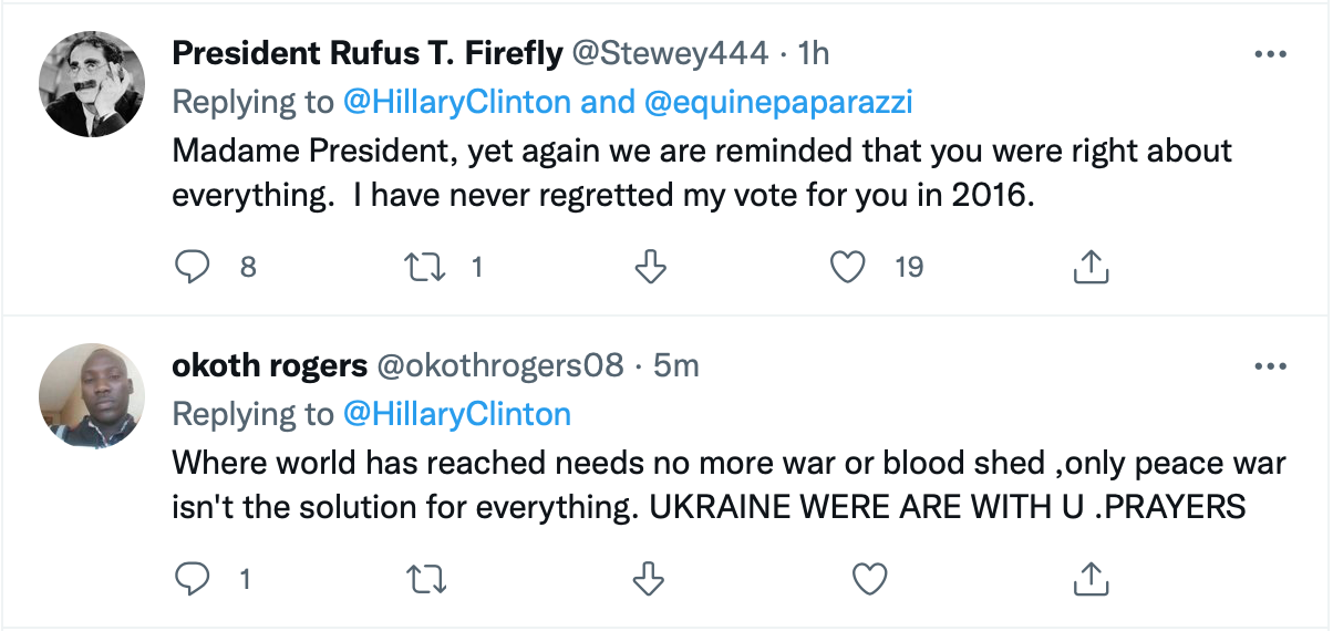 Screen-Shot-2022-02-24-at-11.57.37-AM Hillary Clinton Issues Passionate Call To Save Ukraine From Putin Donald Trump Featured Hillary Clinton Politics Top Stories Twitter 