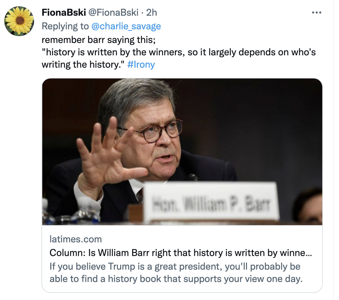Screen-Shot-2022-02-27-at-10.58.31-AM William Barr Tells Republicans It's Time To Dump Donald Trump Corruption Donald Trump Featured Politics Top Stories 