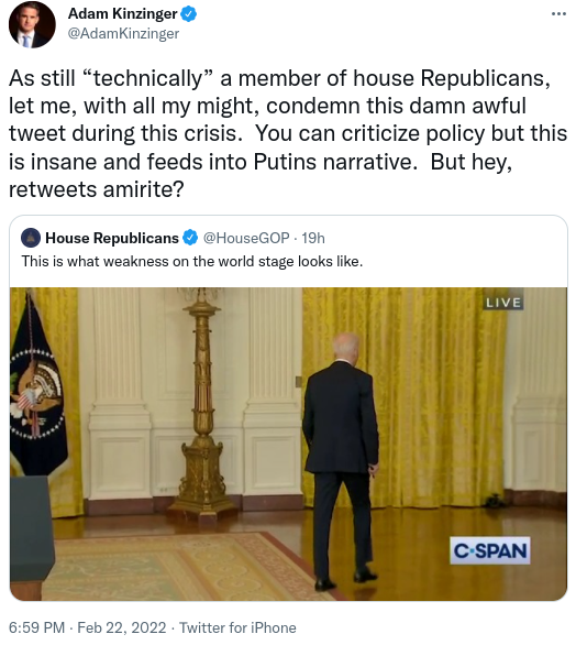 Screenshot-2022-02-23-10.09.51-AM Adam Kinzinger Strongly Condemns GOP For Criticizing Biden On Russia Corruption Donald Trump Foreign Policy Military Politics Social Media Top Stories 