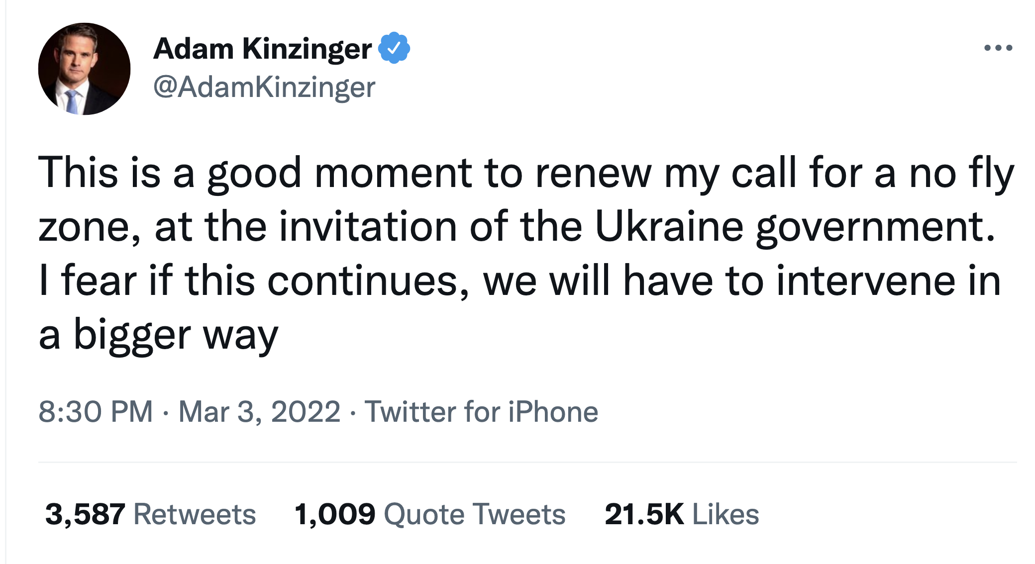 Screen-Shot-2022-03-04-at-10.28.14-AM Adam Kinzinger Issues Rallying-Cry To Urgently Help Ukraine Featured Military Politics Top Stories 