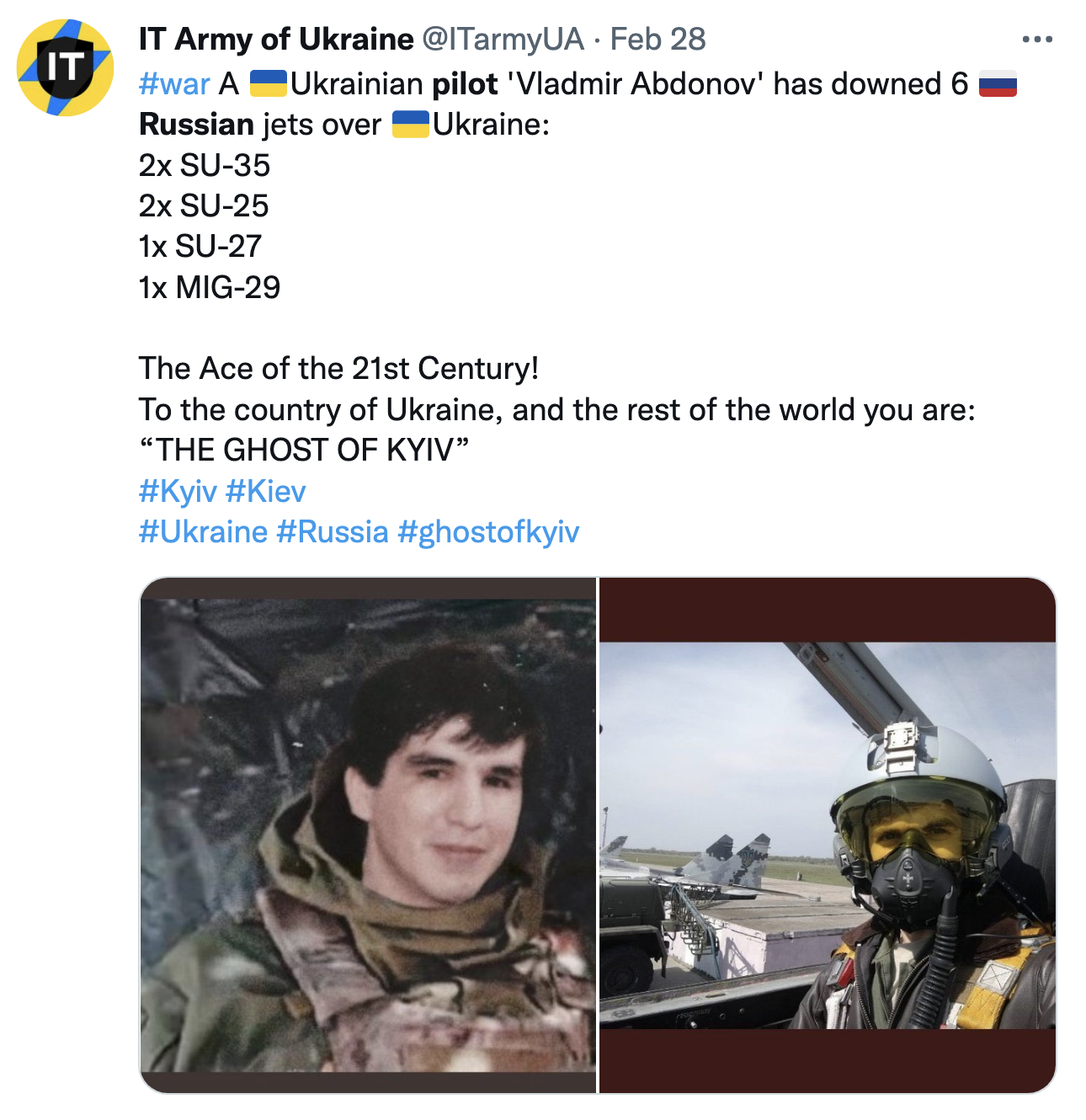 Screen-Shot-2022-03-06-at-3.52.41-PM Ukraine Shoots Down Multiple Russian Jets And Captures Pilot Corruption Featured Military Politics Top Stories 